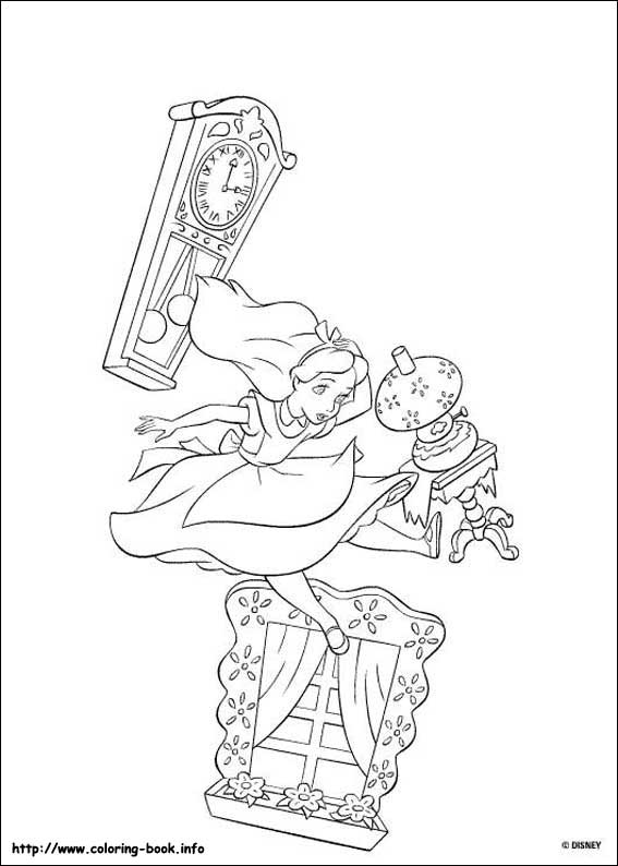 Alice in Wonderland coloring picture